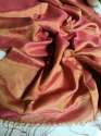 Pure Hand Loom  Tissue Linen Saree.  thumb 14