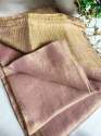 Pure Hand Loom  Tissue Linen Saree.  thumb 2