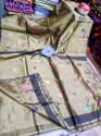 Silk Mohkiln Handweaving Butta Work Saree thumb 4