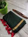 Zari border  mul cotton  Saree thumb 14