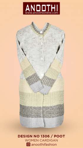 ANOOTHI Warm Woollen cardigan DF 1306