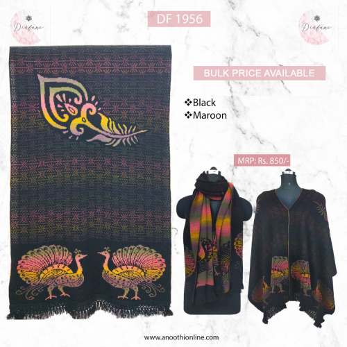 Diafano Knitted Woollen Stole DF 1956