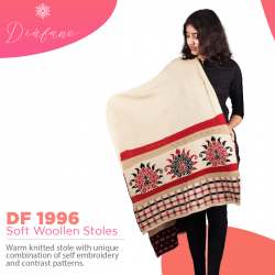 Diafano Knitted Woollen Stole DF 1996