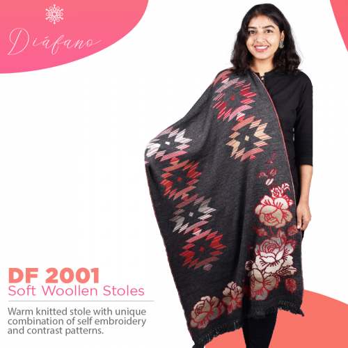Diafano Knitted Woollen Stole DF 2001