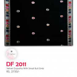 Velvet Dupatta With Small Buti Embroidery