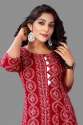 Bandhni Design Kurti With Plazzo thumb 1