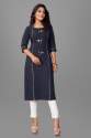 Cotton Handwork kurti-2 thumb 4