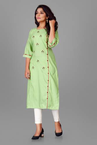 Designer Handwork Magic Cotton Slub lining Kurti