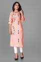 Magic Cotton Kurti peach