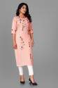 Magic Cotton Kurti peach thumb 2