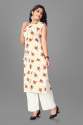 Rayon Printed Sleeveless Kurta thumb 2