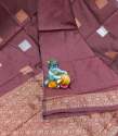 Anya Maroon Banarasi Lichi Silk Saree thumb 4