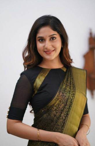 Glittering Black Soft Silk Saree