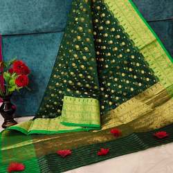Fancy Muslin Kora Silk Saree