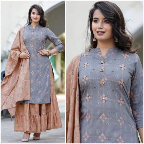 Designer Palazzo Kurti with Dupatta 