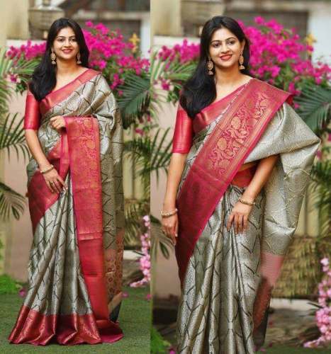 Exclusive Soft Lichi Silk Saree by umiya enterprise