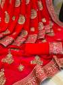 Heavy Embroidery Stone Work Saree thumb 2