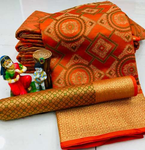 Zari Work Patola Print Banarasi Saree