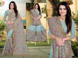 Exclusive embroidery work Dola Silk Saree