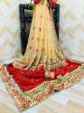 Block Pint Lace Border Saree