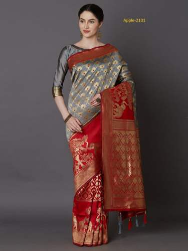 Kanjivaram Style Woven Silk by Aradhana Fashion