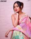Super HiT Jannat Jubair Multicolored saree  thumb 1