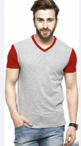 Stylish Men V-neck Cotton T shirts by The Fancier Exim