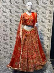 Bridal Lehanga choli Ruby Silk