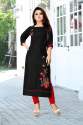 Designer Embroidered Cotton Kurti thumb 4