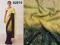 Georgette border with heavy sequence saree thumb 4