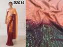 Georgette border with heavy sequence saree thumb 5