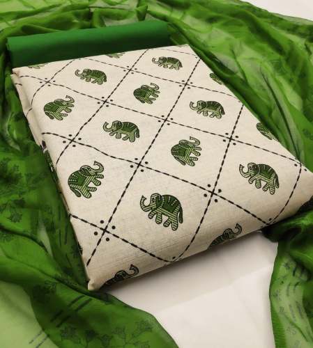 Khadi Printed Dress Material