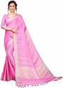 Linen  and silver zari weaving SAREES thumb 4