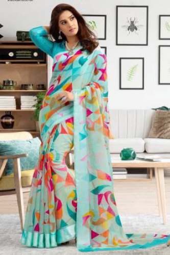 Nineten International Printed Sarees