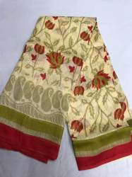 Floral Print Designer Silk Saree