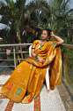 Royal Gold Zari Work Silk Saree thumb 5