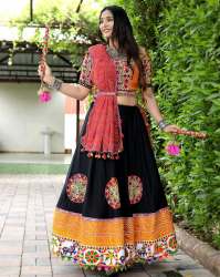 Black Thangat Lehenga