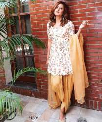 Designer Kurtis With Dhoti Suit