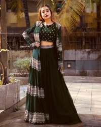 GEORGETTE WITH EMBROIDERY WORK CHOLI