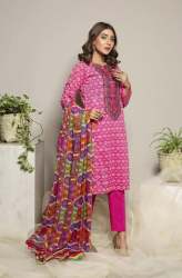 HEAVY BUTTER SILK WITH DIJITAL PRINTED DRESS