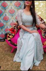 LEHNEGAS WITH KOTI SEQUNCE WORK CHOLI