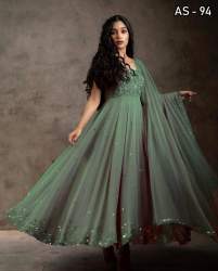 New Embroidered Sequence  Georgette Gown