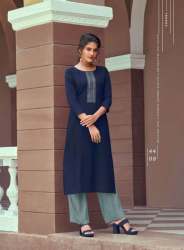 RAYON WITH EMBROIDERY WORK PALAZZO KURTI