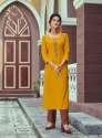 RAYON WITH EMBROIDERY WORK PALAZZO KURTI thumb 5