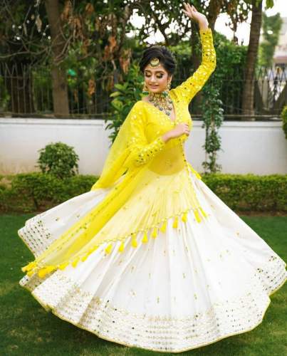  REYON WITH EMRODERY WORK LEHENGA CHOLI