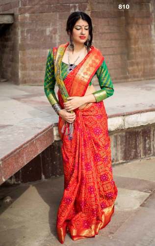Designer Banarasi Silk Patola Art Saree