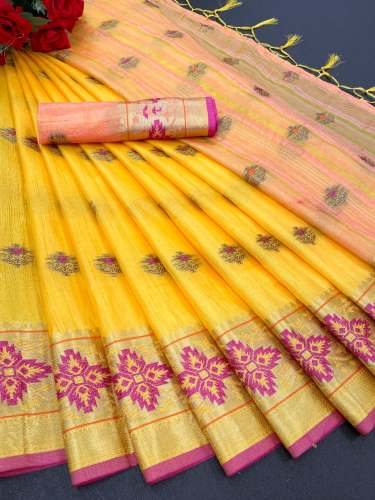 KARINA Pure Heavy Jute Linen Saree