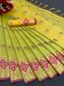 KARINA Pure Heavy Jute Linen Saree thumb 5