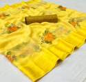Soft Chiffon Beautiful Flower Print saree thumb 9