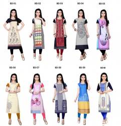 AMERICAN CREPE DIGITAL PRINTED KURTI